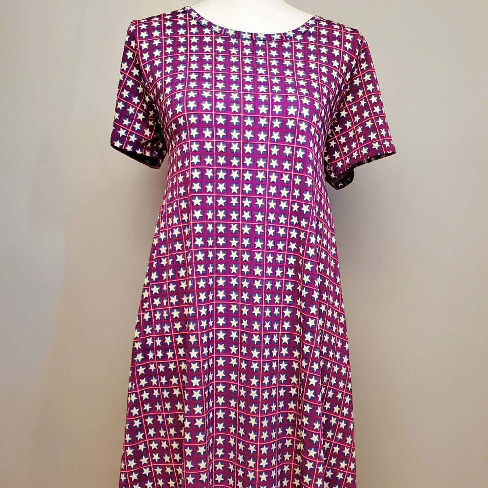 Red, white and blue Stars & Stripes LulaRoe dress